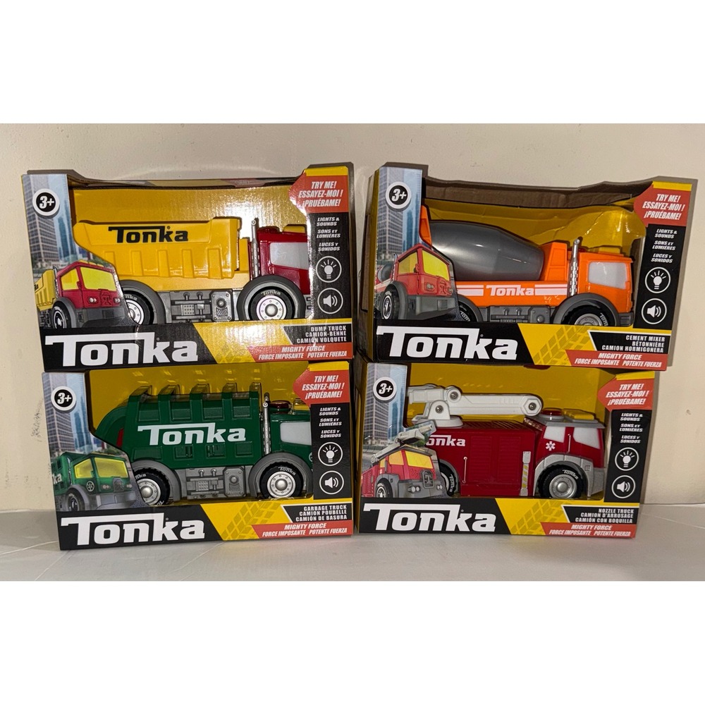Tonka Mighty Force 8" Trucks Lot 4 Lights & Sounds